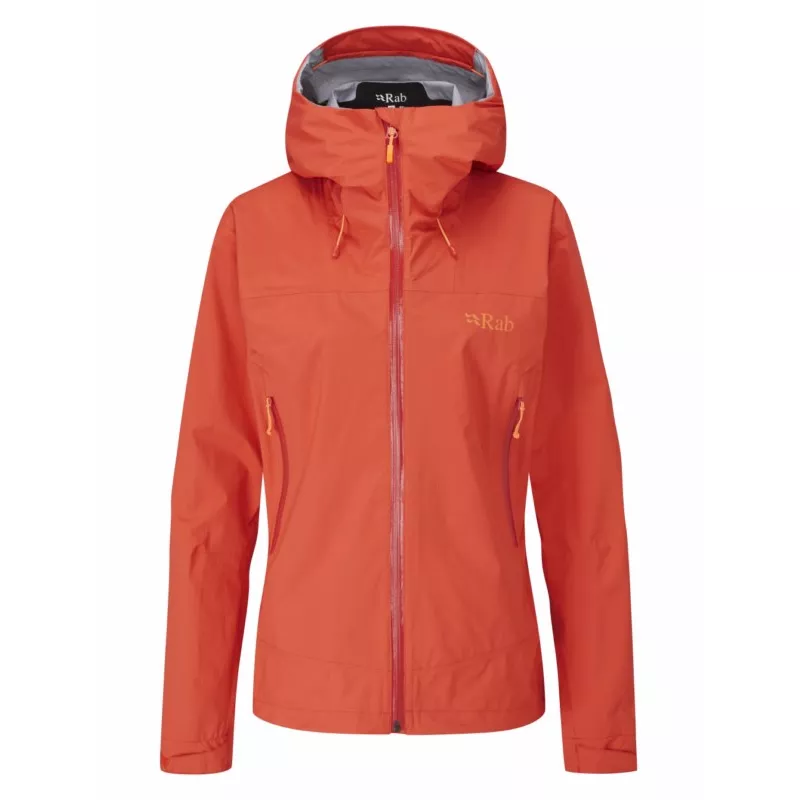 RAB Downpour Plus Jacket 2.0 mujer Red Grapefruit