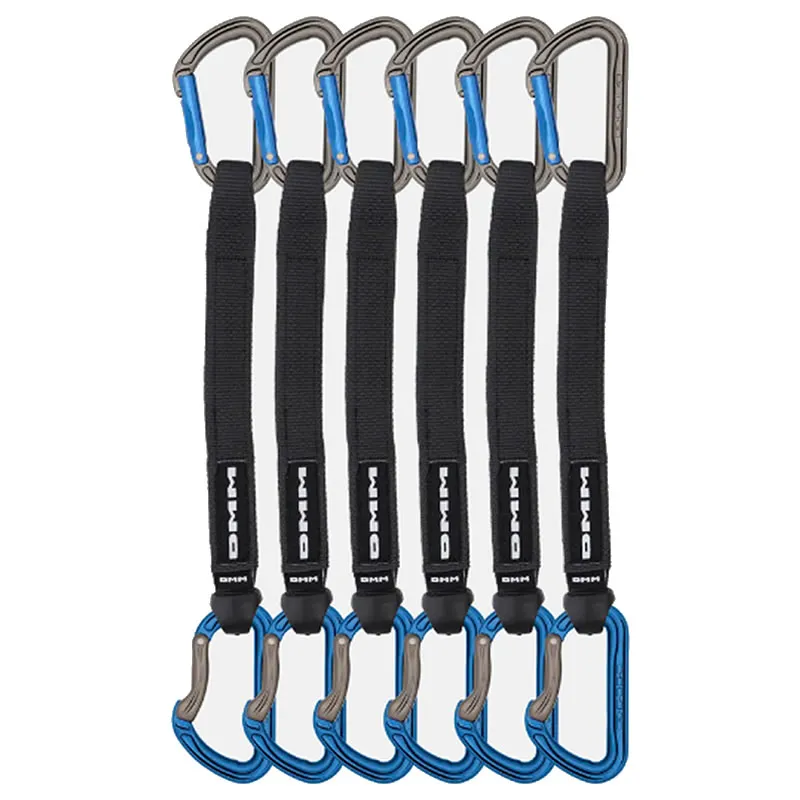 DMM cintas exprés Shadow 25 cm - Pack 6 azul