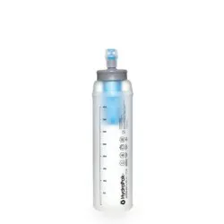 Botella reutilizable HydraPak UltraFlask+ transparente de 500 ml con filtro integrado para trail running, trekking y montaña 