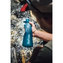 Filtro de agua Katadyn BeFree Filter AC 1.0L azul pizarra con SoftFlask Hydrapak y carbón activado reemplazable