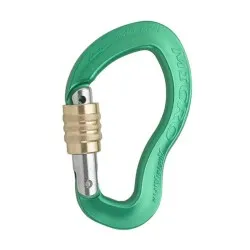 Mosquetón AustriAlpin MICRO Screwlock verde brillante con cierre de rosca y resistencia de 22 kN