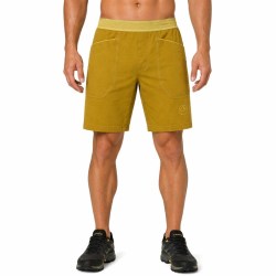 Pantalón corto La Sportiva Flatanger hombre color sabana para escalada y búlder