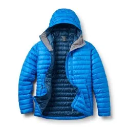 Chaqueta Rab Men's Microlight Alpine Down Jacket Maya Blue de pluma para montaña y escalada 