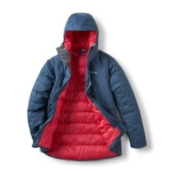 Chaqueta de plumas impermeable Rab Valiance Jacket Women’s color Steel con Pertex Shield y plumón reciclado 700FP 