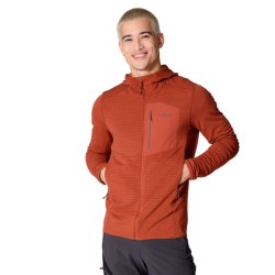 RAB Ascendor Light Hoody forro hombre - tuscan red