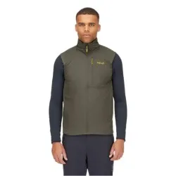 Chaleco Rab Xenair Insulated Vest hombre con aislamiento PrimaLoft Gold Active y tejido Pertex Quantum Air para montaña 