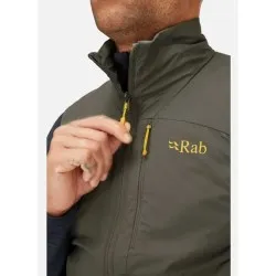 Chaleco Rab Xenair Insulated Vest hombre con aislamiento PrimaLoft Gold Active y tejido Pertex Quantum Air para montaña 