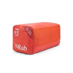 Saco de dormir Rab Alpine 0°C de pluma para alpinismo, trekking y vivac ligero