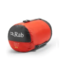 Saco de dormir Rab Alpine 0°C de pluma para alpinismo, trekking y vivac ligero