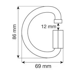 Camp maillón semicircular 10 mm acero galva