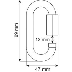 Camp maillón acero 10 mm 45 kN