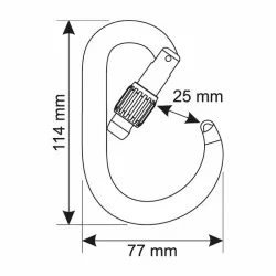 Camp mosquetón seguridad HMS Core Lock orange