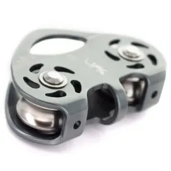 Fixe polea doble eje para tirolinas de cable