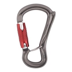 DMM mosquetón antigiro Ceros Kwiklock titanium/rojo