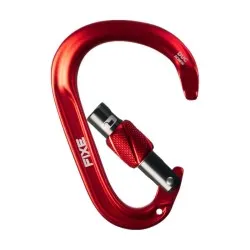 Mosquetón Fixe Duc Screw HMS con cierre de rosca, gran apertura de 26 mm y sistema Keylock para aseguramiento y reuniones