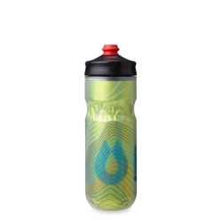 Botella aislante Polar Surge amarilla para ciclismo y MTB con válvula Surge antigoteo