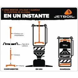 Jetboil prensa silicona café para Flash 1 litro