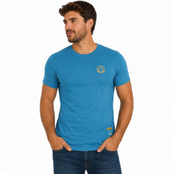La Sportiva camiseta hombre Climbing on the Moon - turchese/giallo