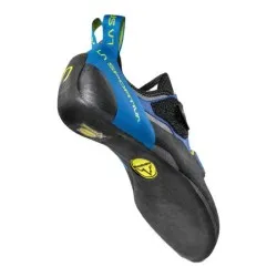 Pies de gato La Sportiva Katana Velcro electric blue lime punch con P3 System y suela Vibram XS Edge