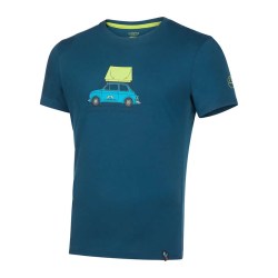 La Sportiva camiseta hombre Cinquecento Storm blue/lime punch