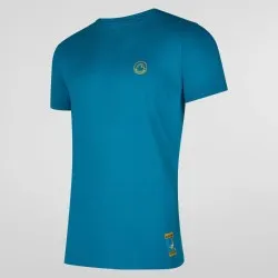 La Sportiva camiseta hombre Climbing on the Moon - turchese/giallo