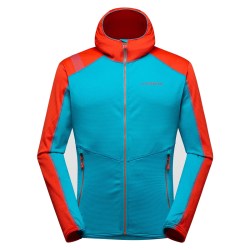La Sportiva forro hombre Upendo Hoody - tropic blue/cherry tomato