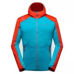 La Sportiva forro hombre Upendo Hoody - tropic blue/cherry tomato
