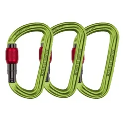 Ocun Falcon mosquetón rosca pack 3 - verde