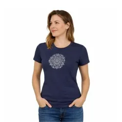 Ocun Raglan camiseta mujer - dark grey india mandala