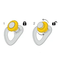 Petzl COEUR PULSE 12 mm Anclaje amovible con función de bloqueo