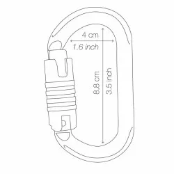 Petzl mosquetón acero Oxan Triact Lock + barra Captive