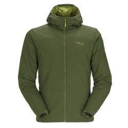 Chaqueta Rab Xenair Alpine Light Hoody con aislamiento PrimaLoft Gold Active y tejido Pertex Quantum Air para montaña