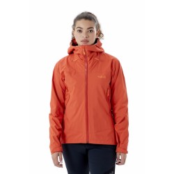 RAB Downpour Plus Jacket 2.0 mujer Red Grapefruit